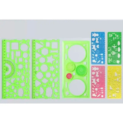 7-Piece Drawing Ruler Set Measuring Instrument