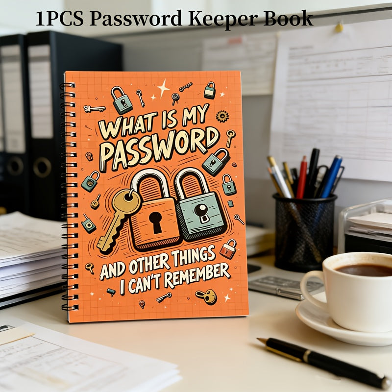 Password Keeper Notebook (2 Styles) - Internet & Computer Login Organizer | With Alphabetical Tabs, Spiral Bound for Home/Office, Website Username Password Tracker