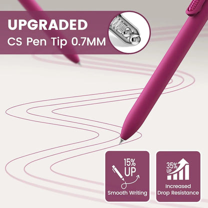 8 Pack Gel Pens, Quick-Drying Black & Color Ink, 0.7mm Fine Point Fidget Pen Smooth Long-Lasting Ink Pens, Stress Relief , No Smear, No Bleed, Journaling, Note Taking ,School Office, Gifts for Men Women