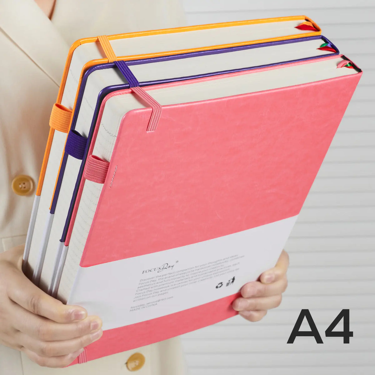 Hard Cover College Ruled A4 Notebook - 1 PCS School Supplies College Notebook, 8.5x11 in, 100GSM Lined Paper, 320 Pages, Leather Hardcover Journal for Women/Men, Ideal for School Work,sohochic