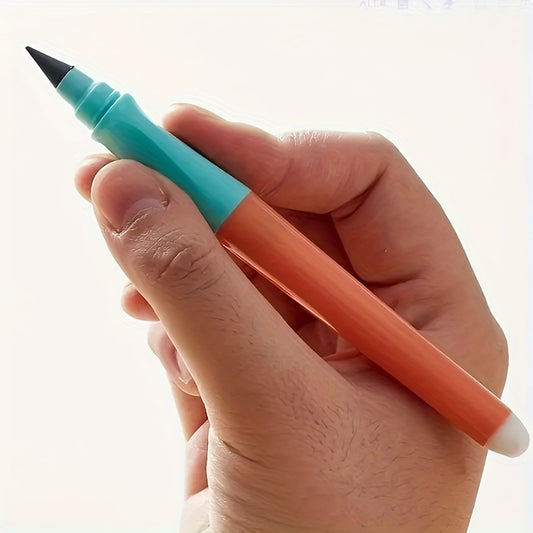 10pcs/Set (1pc Pencil And 6pcs Lead And 3pcs Erasers), Durable Non-Sharpening Pencil, Built-In Eraser - Visually Appealing, Ideal for Drawing And Writing, Back-To-School Supplies