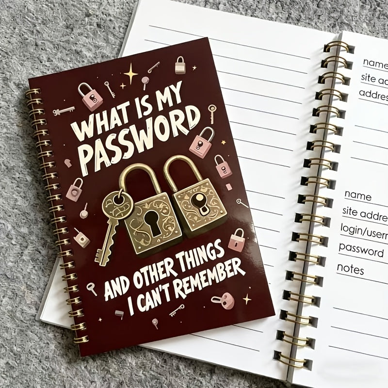 Password Keeper Notebook (2 Styles) - Internet & Computer Login Organizer | With Alphabetical Tabs, Spiral Bound for Home/Office, Website Username Password Tracker