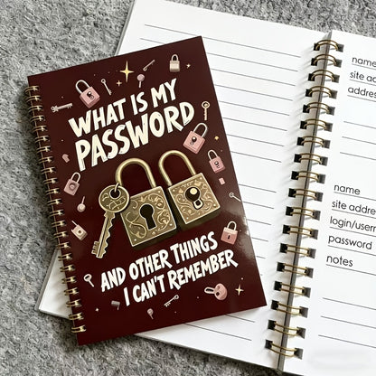 Password Keeper Notebook (2 Styles) - Internet & Computer Login Organizer | With Alphabetical Tabs, Spiral Bound for Home/Office, Website Username Password Tracker