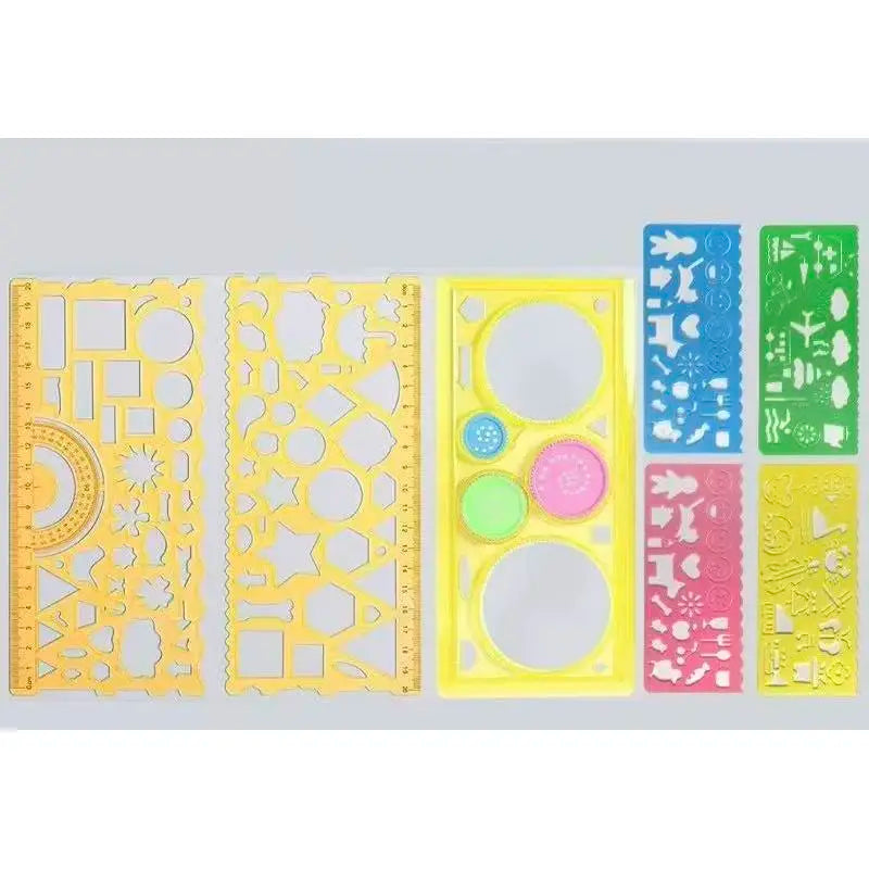7-Piece Drawing Ruler Set Measuring Instrument
