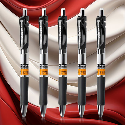 WQN 3/6/12pcs Black Quick  Press Gel Pen 0.5mm Rollerball Pen Black Ink Visible Ink Conference Office Pen Simple Back to School Season