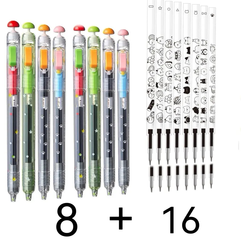 EpenGo Fidget Click Pen - Retractable 0.5mm Quick Dry Gel Ink Fine Tip Unique Pen, Built-In Joystick Stress Relief Toy, Cute Aesthetic Stationery Writing Tool for Back to School Shopping, College School Supplies, Mini Gifts