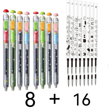 EpenGo Fidget Click Pen - Retractable 0.5mm Quick Dry Gel Ink Fine Tip Unique Pen, Built-In Joystick Stress Relief Toy, Cute Aesthetic Stationery Writing Tool for Back to School Shopping, College School Supplies, Mini Gifts