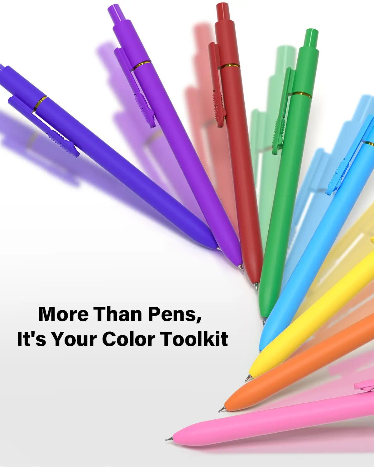 8Pcs Dopamine Colors Gel Pens - 0.5mm Fine Tip CS Twin-Ball Quick Dry Smooth Write, Rubber Grip Cute Aesthetic Fidget Clip Pens, Student Office Stationery Supplies, Back to School Must Haves