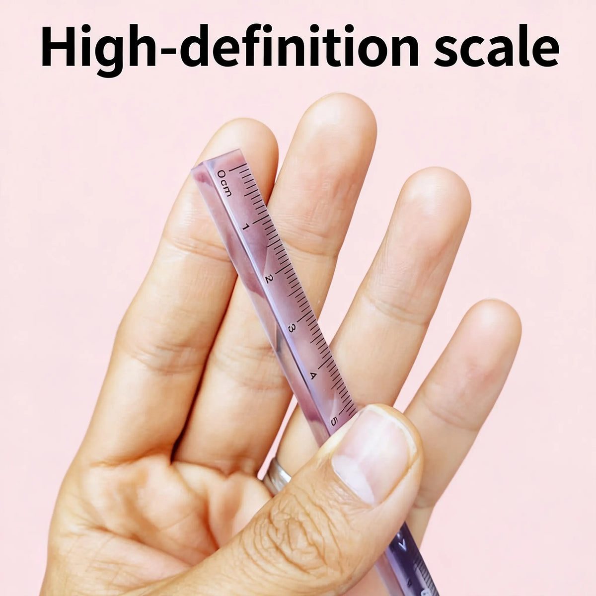 3-Piece Ruler Set, High Clarity Glossy Surface, Clear Ruler, Drawing and Exam Rulers, Durable Educational Tools, Desk Ruler, Learning Supplies