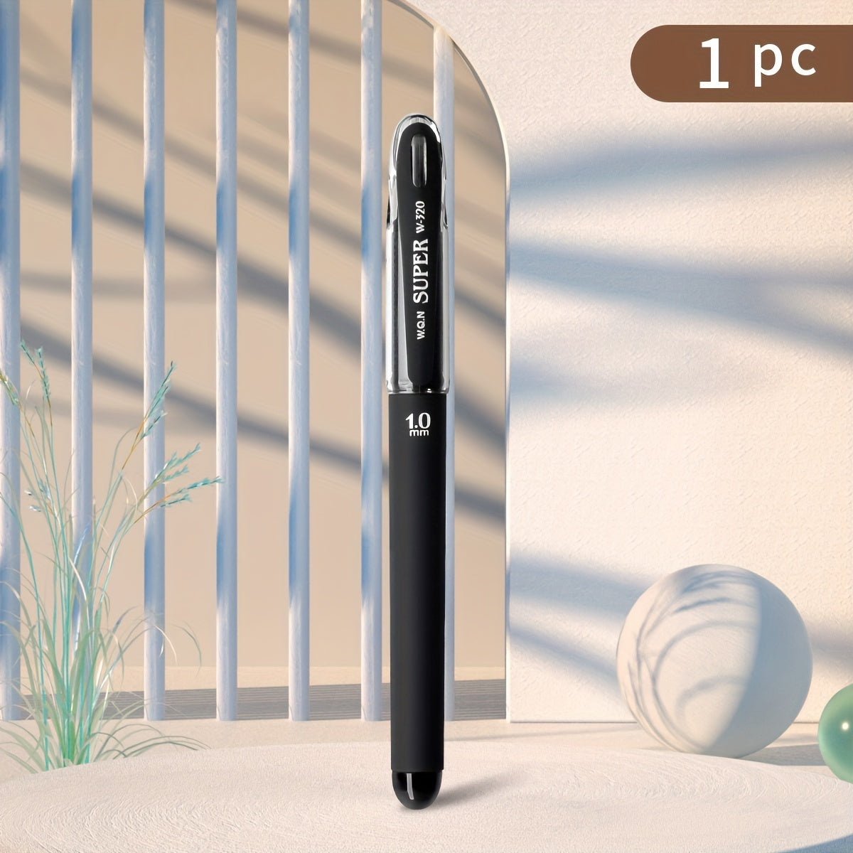 WQN 1/4pcs Black 1.0mm Frosted Gel Pen Large Capacity Refill Smooth Writing Thick Pen Shaft Ideal Hand Grip Signature Pen Practice Writing Pen Back to School Season
