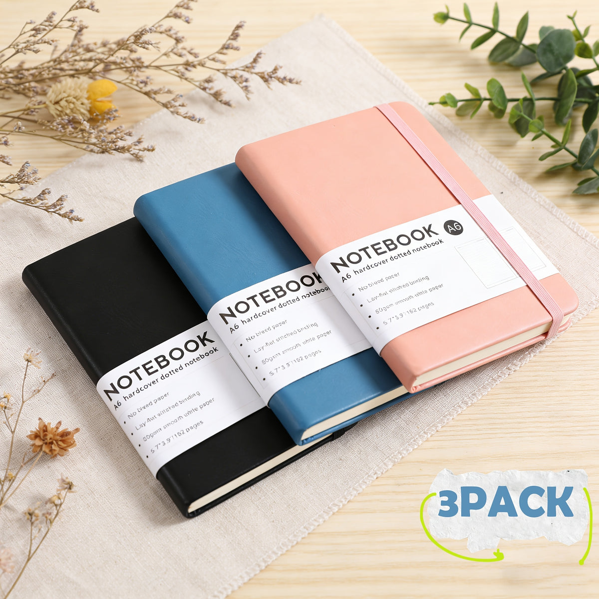 3pcs/1PCSLine Style Diary Notebook, Suitable for Both Men And Women, for Writing, Work, Leather And Hard Skin, 100 GSM Thick Paper