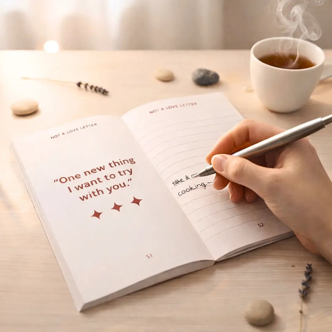 Not A Love Letter Romantic Fill-In Love Journal for Couples – Aesthetic Gift Book | BookTok Anniversary, Perfect Gift for Valentine’s Day, Birthday Interactive Notebook Color Travel Notebook