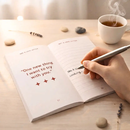 Not A Love Letter Romantic Fill-In Love Journal for Couples – Aesthetic Gift Book | BookTok Anniversary, Perfect Gift for Valentine’s Day, Birthday Interactive Notebook Color Travel Notebook