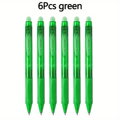 Fine Writing Instruments • 6 Plastic Erasable Pens • 0.5Mm Pointed Needle • Plastic Grip Design for Improved Grip Comfort • 6 Colours to Choose From • Easy to Erase Water Pen for Drawing Writing • Student Stationery • Back to School Supplies