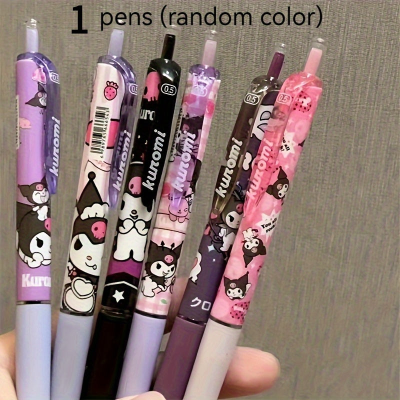 [Hello Kitty Gel Pen] Sanrio Hello Kitty Kurumi ST Quick-Drying Click Pen, Cartoon Gel Pen, Random Pattern