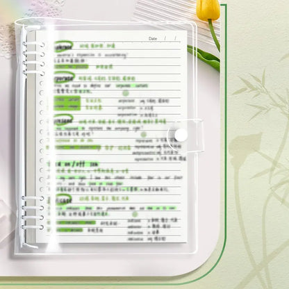 60 Sheets, Refillable Paper, Transparent Loose Leaf Notebook Refillable Binder A5 B5 Clear Cover Capacity Smooth Writing Pages Easy Organize Study Notes Planner, Fill Blank Journal, School Office Supplies Diary Spiral Notebook