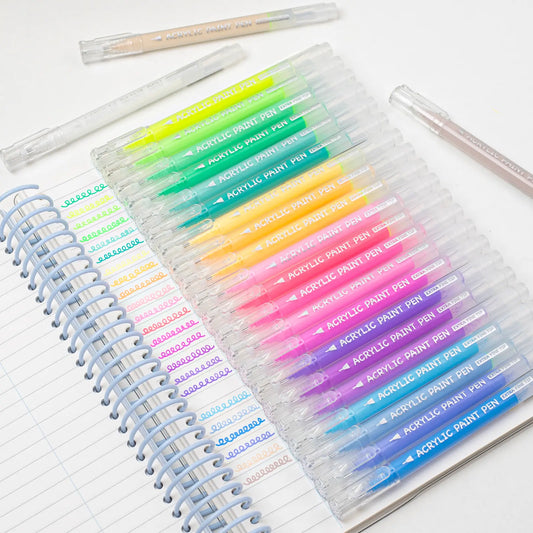 Acrylic Gel Pens, 1.0mm Ultra-Fine ST Point Multicolor Set with Vibrant Color Ink - Colorful Precision Pens for Journaling, Crafts - Ideal for Artists, tiktokshopblackfriday Art Supplies, Markers