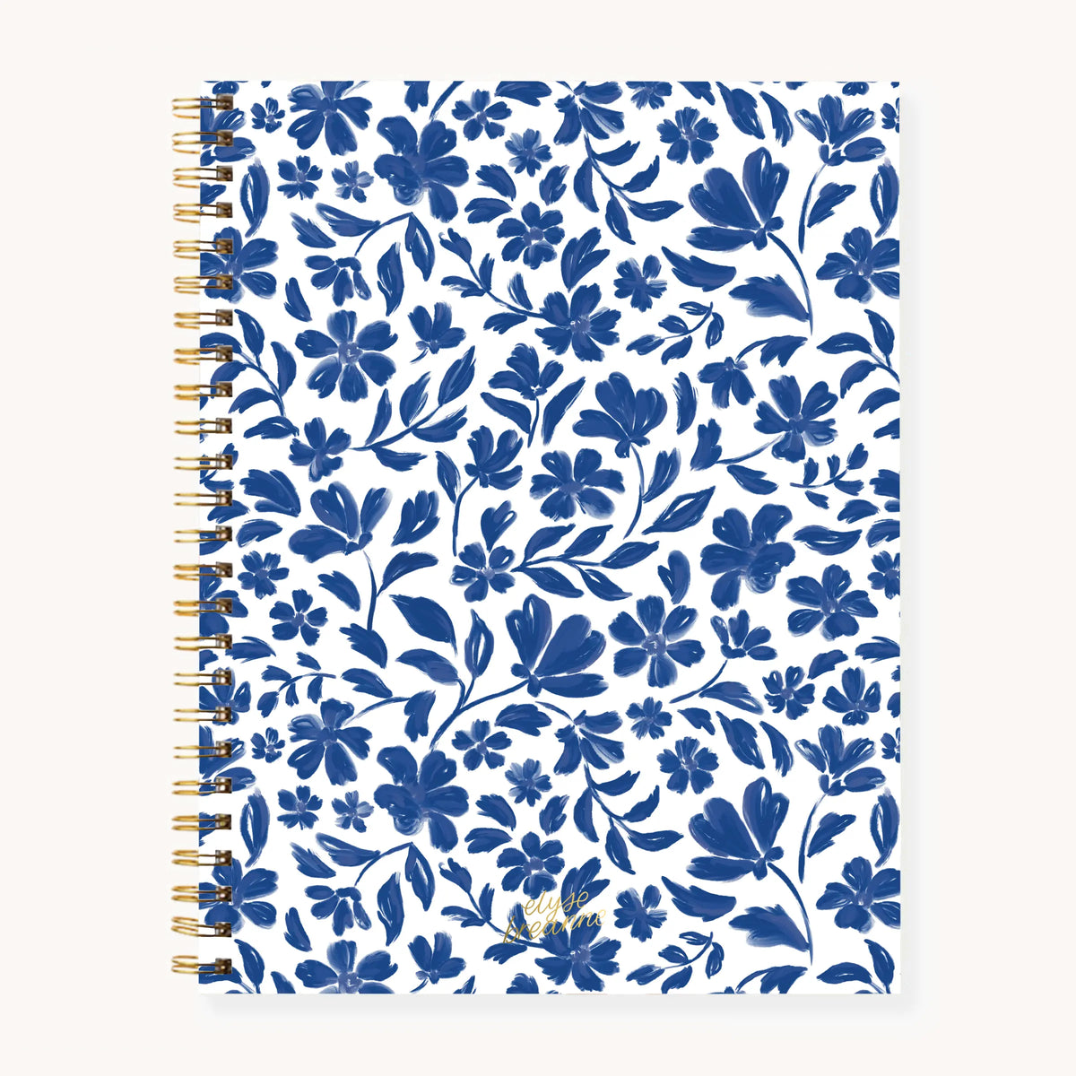 Elyse Breanne Design Spiral Bound Lined Journal - Softcover Writing Notebook, 120 College Ruled Pages, 8.5x11in Soft Touch Cover, Gold Hardware, Recycled Paper, College Office Supplies