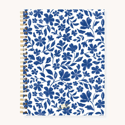 Elyse Breanne Design Spiral Bound Lined Journal - Softcover Writing Notebook, 120 College Ruled Pages, 8.5x11in Soft Touch Cover, Gold Hardware, Recycled Paper, College Office Supplies