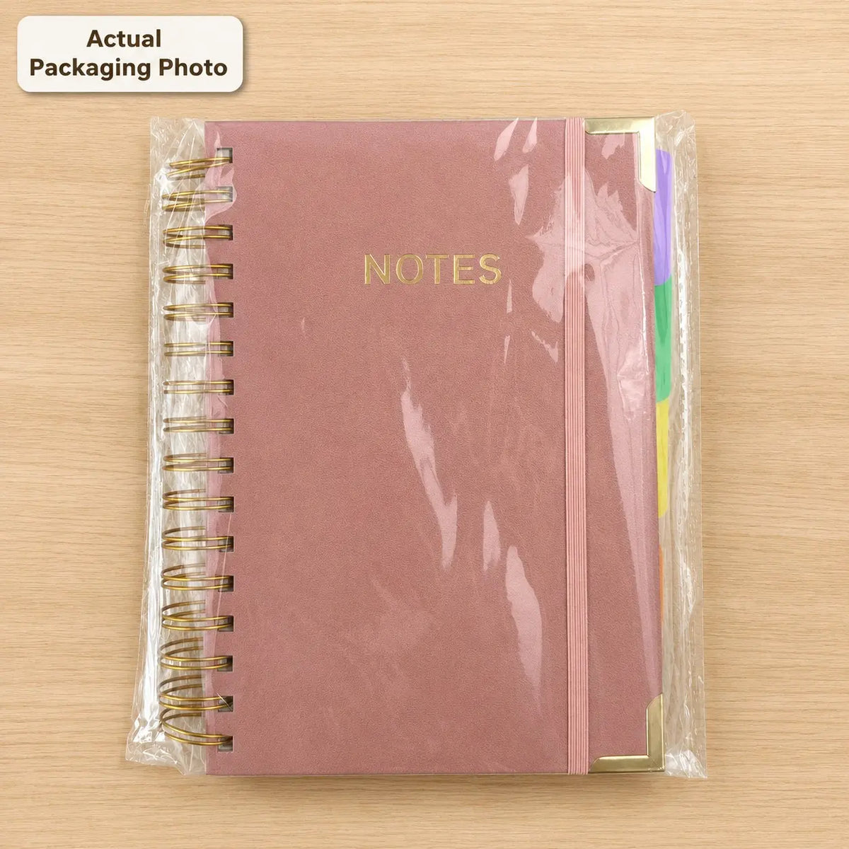 2026 Hardcover Spiral Notebook, 300 Pages, Leather, 5-Subject, 8x10 Inch, Removable Dividers, for Work, School, Travel, Study