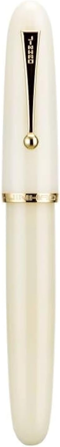 Jinhao 9019 Fountain Pen Dadao Series Ivory White #8 Heartbeat Fine Nib Large Converter Smooth Writing Instrument