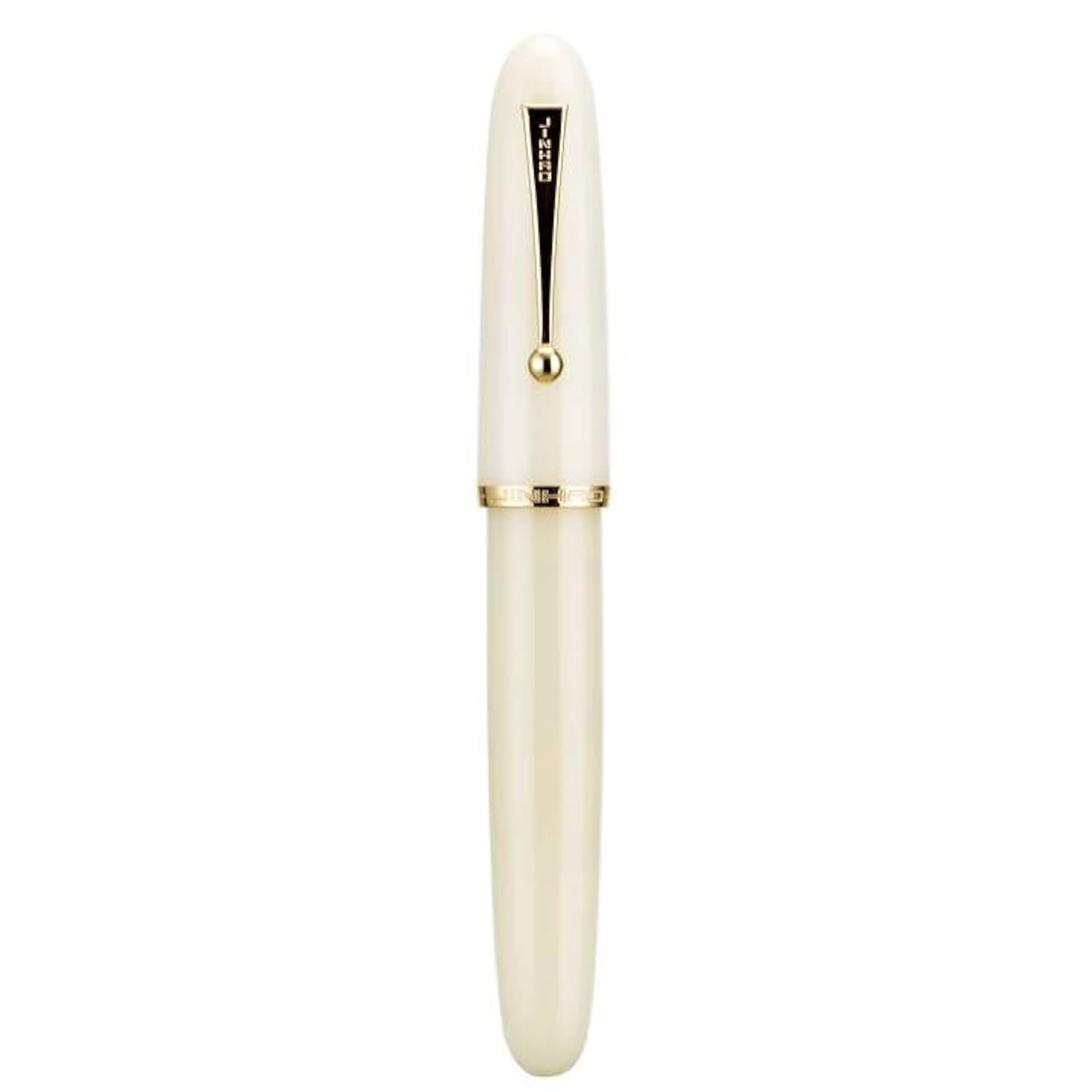 Jinhao 9019 Fountain Pen Dadao Series Ivory White #8 Heartbeat Fine Nib Large Converter Smooth Writing Instrument