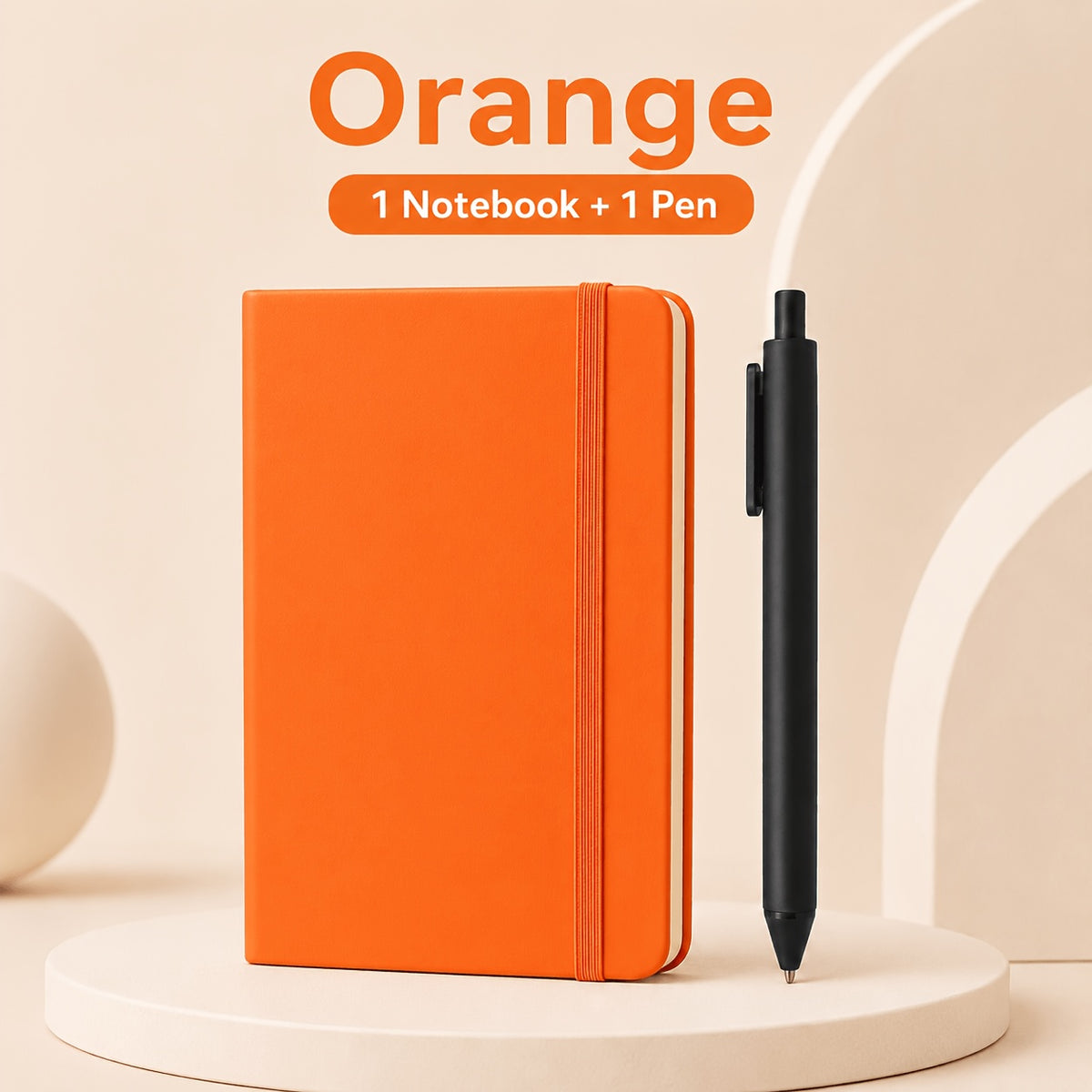 [Premium PU Leather Notebook] Pocket Hardcover Notebook A6, 84 Sheets Thick Creamy Paper, Premium PU Leather Cover, 8 Colors Available, Lined Journal with Elastic Closure for Writing Journaling Office School