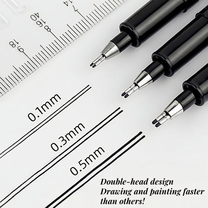Introducing The New Double-Line Gel Pen in Sizes 0.1Mm, 0.3Mm, And 0.5Mm, an Essential Tool for Architectural Design Exams, Sketching, And Artistic Painting, Drawing Pen For Artist, Drawing Pen For Pencil, Drawing Pen For Art, Art Pen, School Supplies, Sc