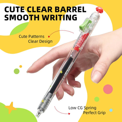 EpenGo Fidget Click Pen - Retractable 0.5mm Quick Dry Gel Ink Fine Tip Unique Pen, Built-In Joystick Stress Relief Toy, Cute Aesthetic Stationery Writing Tool for Back to School Shopping, College School Supplies, Mini Gifts