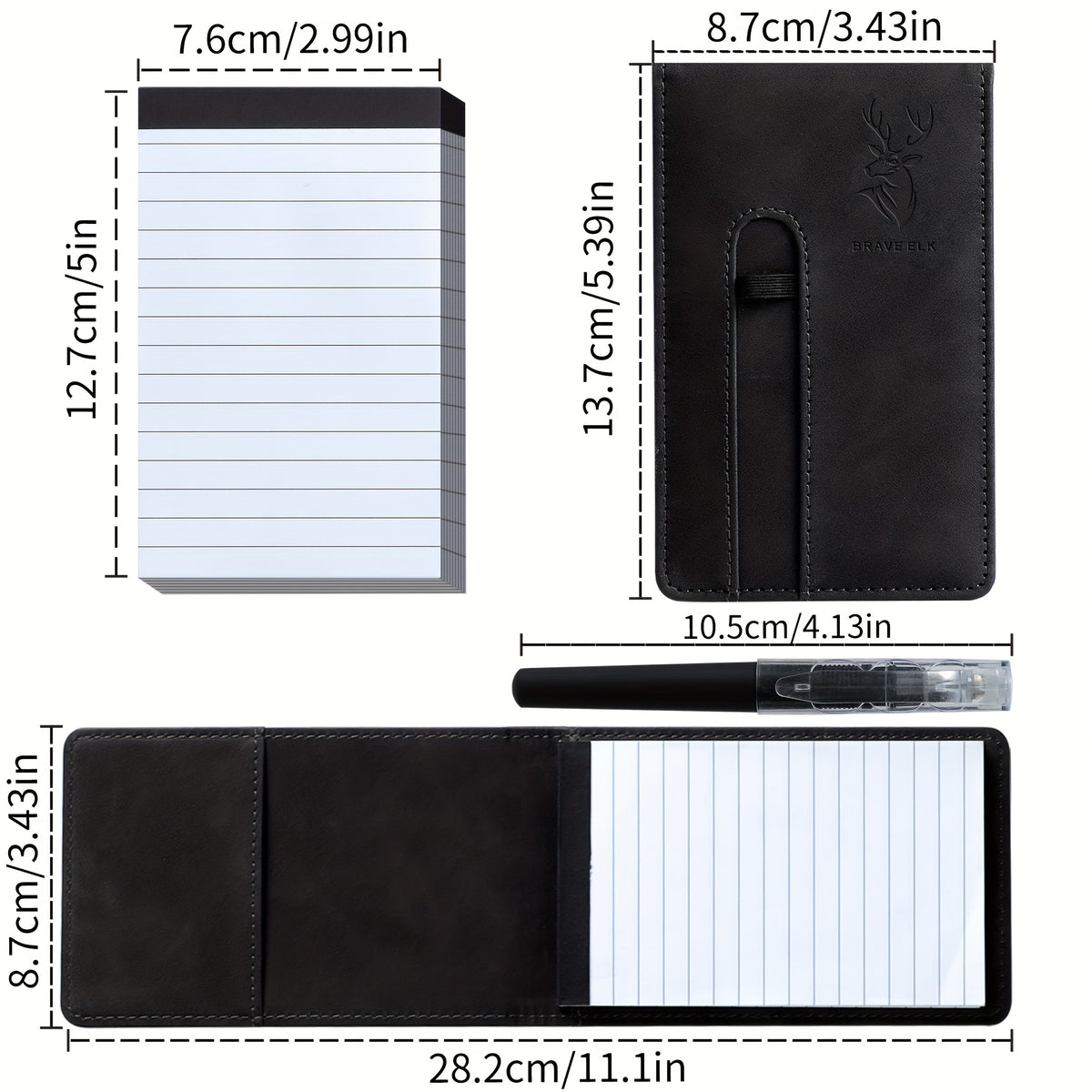 Available in Both Combination Sets and as a Portable Notebook with 100 Replaceable Lined Inner Pages, This Set Includes a Pen and Is Ideal for Diaries, Travel, Work, and Study