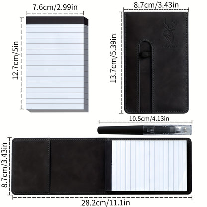 Available in Both Combination Sets and as a Portable Notebook with 100 Replaceable Lined Inner Pages, This Set Includes a Pen and Is Ideal for Diaries, Travel, Work, and Study