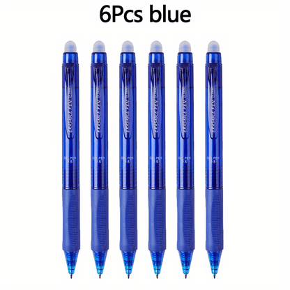 Fine Writing Instruments • 6 Plastic Erasable Pens • 0.5Mm Pointed Needle • Plastic Grip Design for Improved Grip Comfort • 6 Colours to Choose From • Easy to Erase Water Pen for Drawing Writing • Student Stationery • Back to School Supplies