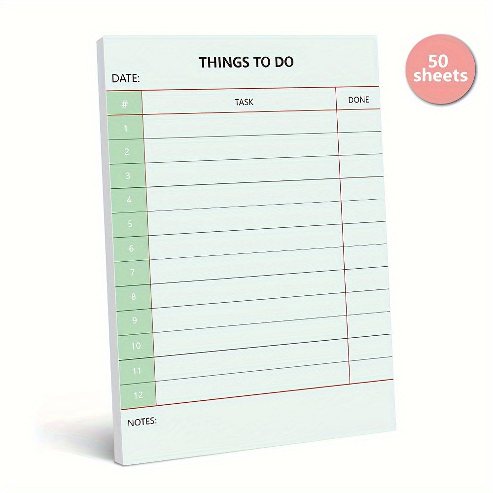 [To-Do List Notepad] 1pc/4 Styles,50 Sheet to-Do List Notepad - Daily Planner Notebook, 5.5x3.9inch,Tear-Off Notepad, Portable, for Office, Office Gift, Task List Organiser, Stationery, Office Stationery, Memo, Planner