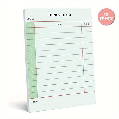 [To-Do List Notepad] 1pc/4 Styles,50 Sheet to-Do List Notepad - Daily Planner Notebook, 5.5x3.9inch,Tear-Off Notepad, Portable, for Office, Office Gift, Task List Organiser, Stationery, Office Stationery, Memo, Planner