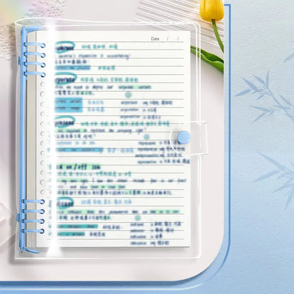 60 Sheets, Refillable Paper, Transparent Loose Leaf Notebook Refillable Binder A5 B5 Clear Cover Capacity Smooth Writing Pages Easy Organize Study Notes Planner, Fill Blank Journal, School Office Supplies Diary Spiral Notebook