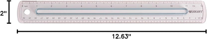 Westcott Finger Grip Ruler, Back-to-School, Smoke Gray, School Supplies, Classroom Supplies, 12-Inch