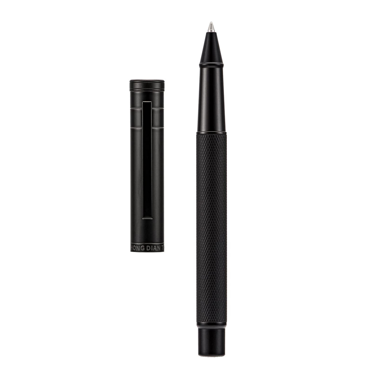 Matte Black Forest Fountain Pen Extra Fine Nib Classic Design with Converter and Metal Pen Box Set by Asvine