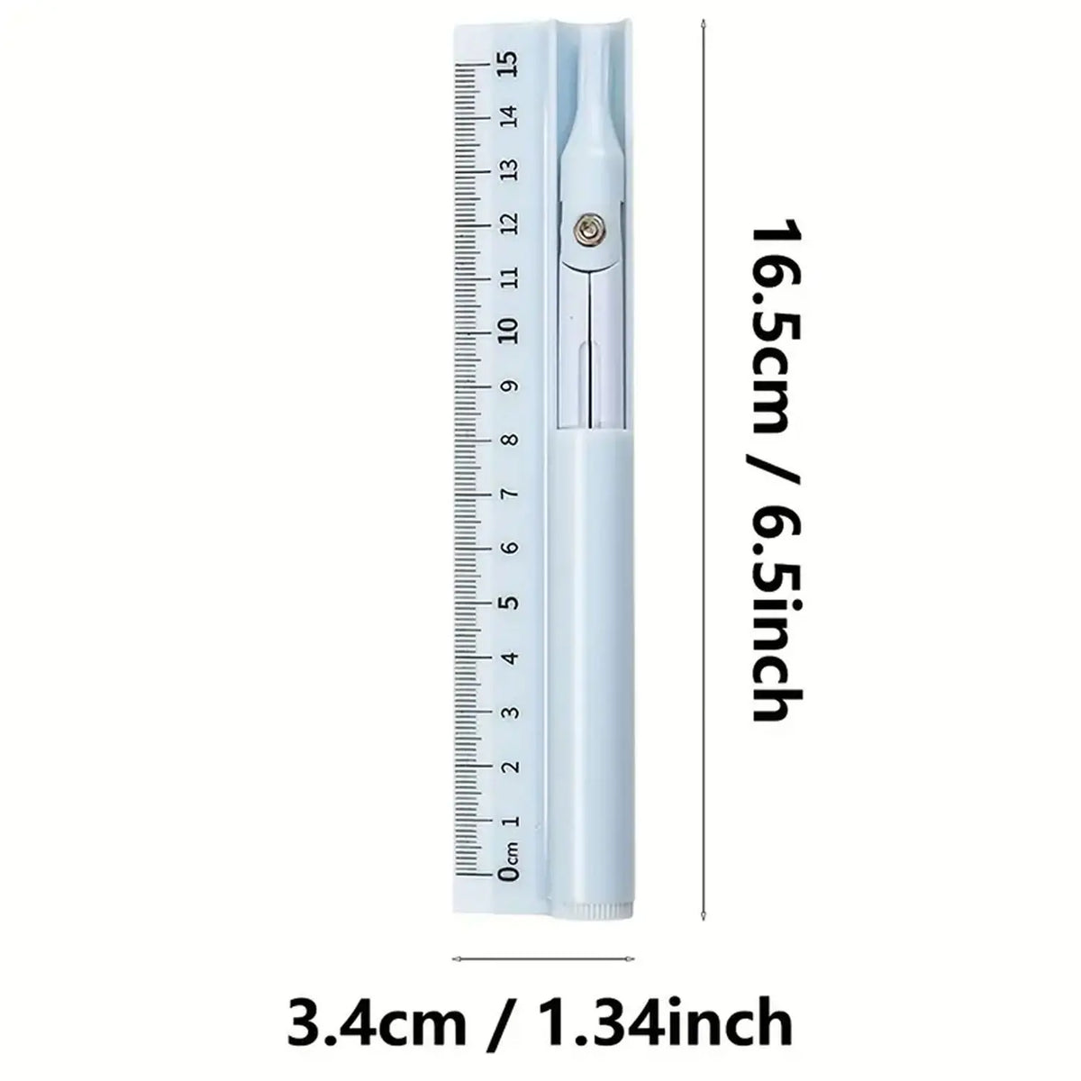 1 multi-functional PVC compass, ruler and pencil - a 3-in-1 measurement and drawing tool, Measuring Instrument suitable for elementary school students, applicable to school, home and office
