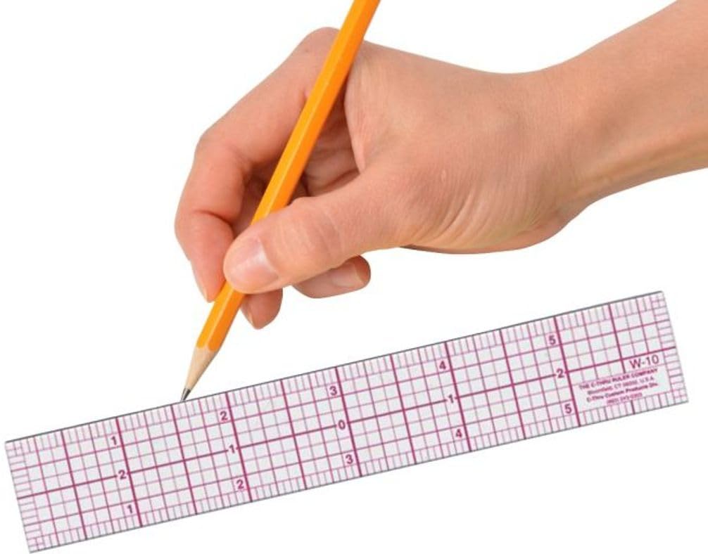 Westcott Engineers' Protractor Ruler, Dual-Scales Cm and Tenths-Inch, Back-to-School, School Supplies, Classroom Supplies, 6-Inch