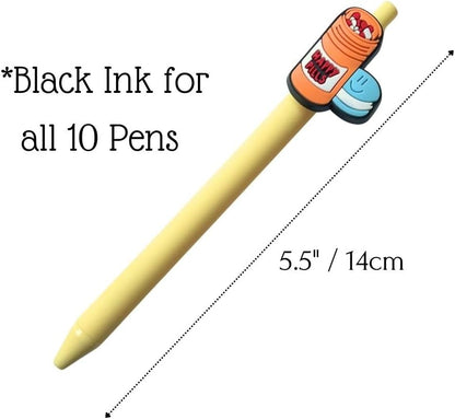 YJ PREMIUMS 10-Pack of Cute Nursing Pens with Heart, Syringe Designs in Black Ink - Versatile Writing Instruments for Nurses, Medical Assistants, Students (Medical)