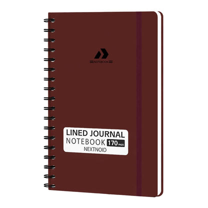 Nextnoid Lined Spiral Notebook Journal For Women & Men - A5(5.8" x 8.3") 170 Pages, Hardcover Notebooks for Work & Note Taking, College Ruled Journals for Writing - Grey