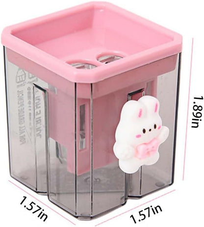 2PCS Pencil Sharpener, Lip Liner Sharpener, sharpened Pencil, Children's Pencil, Office Supplies, School Supplies, School (2), Transparent