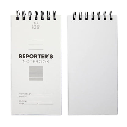 Juvale Reporters Notebook Pack - Top-Bound Notebook & Steno Pad for Journalism & Field Notes - Spiral Binding Lay-Flat Design - 4 x 8 in White, 12-Pack