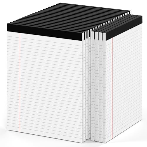 Nichela 5" x 8" Note Pads 6 Pack of Legal Pads Narrow Ruled Notepad with Perforated Notepads 30 Sheets Small Writing Pads 21lb Legal Pad Quality Paper Ideal for Home, Office, or School Use