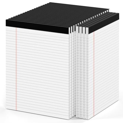 Nichela 5" x 8" Note Pads 6 Pack of Legal Pads Narrow Ruled Notepad with Perforated Notepads 30 Sheets Small Writing Pads 21lb Legal Pad Quality Paper Ideal for Home, Office, or School Use