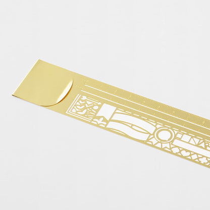 Designphil Midori Ruler, Clip Ruler, Decorative Ruled Pattern A, 5.5 Inches
