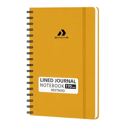 Nextnoid Lined Spiral Notebook Journal For Women & Men - A5(5.8" x 8.3") 170 Pages, Hardcover Notebooks for Work & Note Taking, College Ruled Journals for Writing - Grey