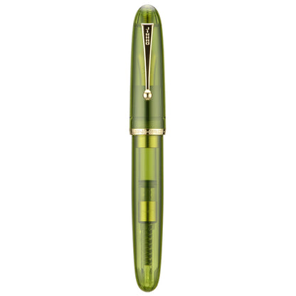 Jinhao 9019 Fountain Pen Dadao Series Ivory White #8 Heartbeat Fine Nib Large Converter Smooth Writing Instrument