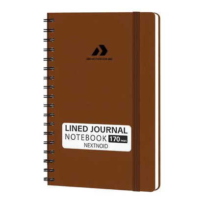 Nextnoid Lined Spiral Notebook Journal For Women & Men - A5(5.8" x 8.3") 170 Pages, Hardcover Notebooks for Work & Note Taking, College Ruled Journals for Writing - Grey