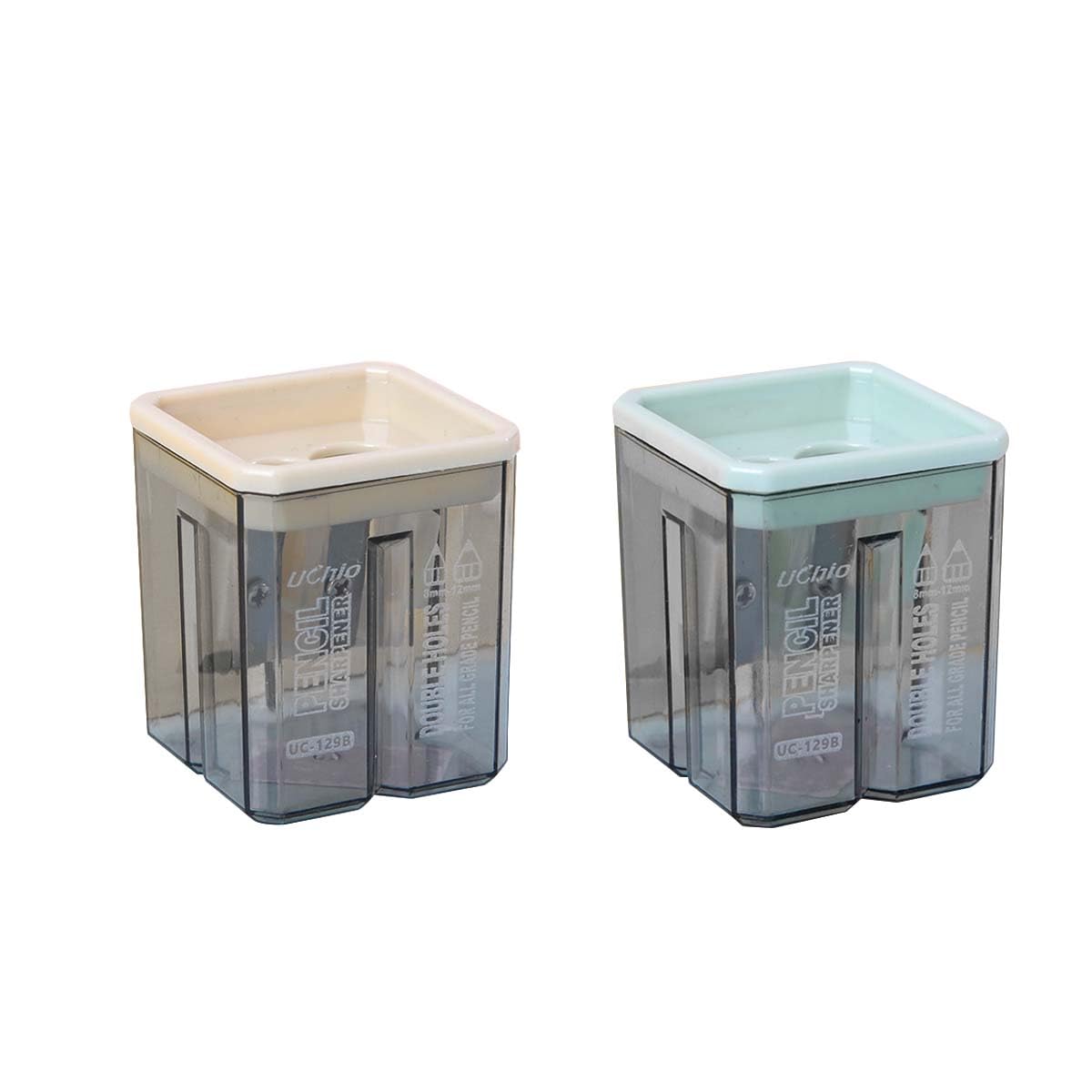 2PCS Pencil Sharpener, Lip Liner Sharpener, sharpened Pencil, Children's Pencil, Office Supplies, School Supplies, School (2), Transparent
